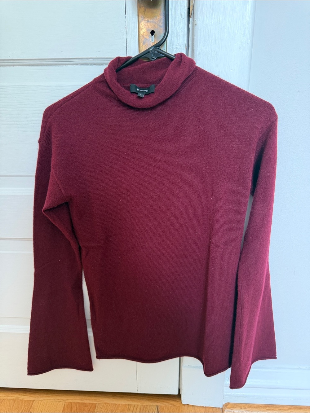 Theory Wine Red Turtleneck Sweater